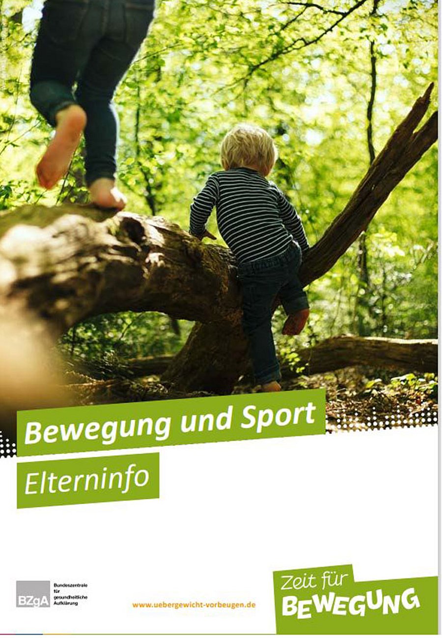 Cover der Broschüre BZgA Bewegung und Sport-Elterninfo 2019