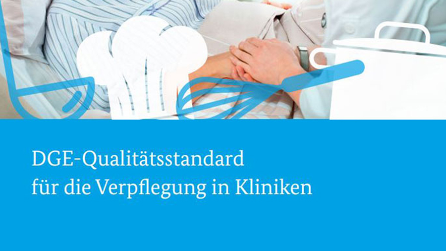Cover der Brochüre DGE-Qualitätsstandard in Kliniken