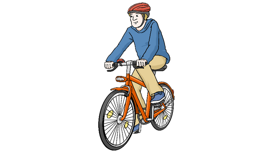 Gezeichnetes Bild Radfahrer