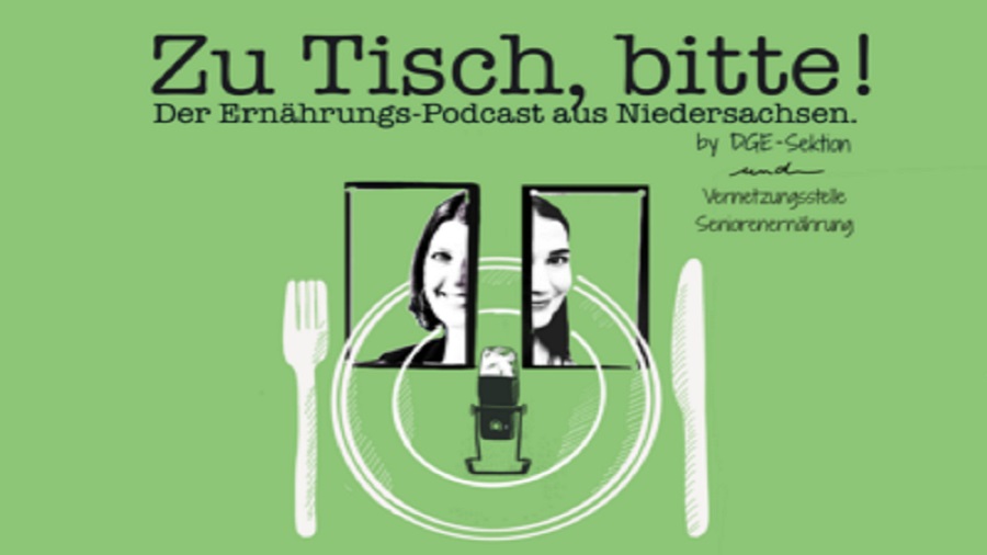 Teller, über dem der Name des Podcasts steht.