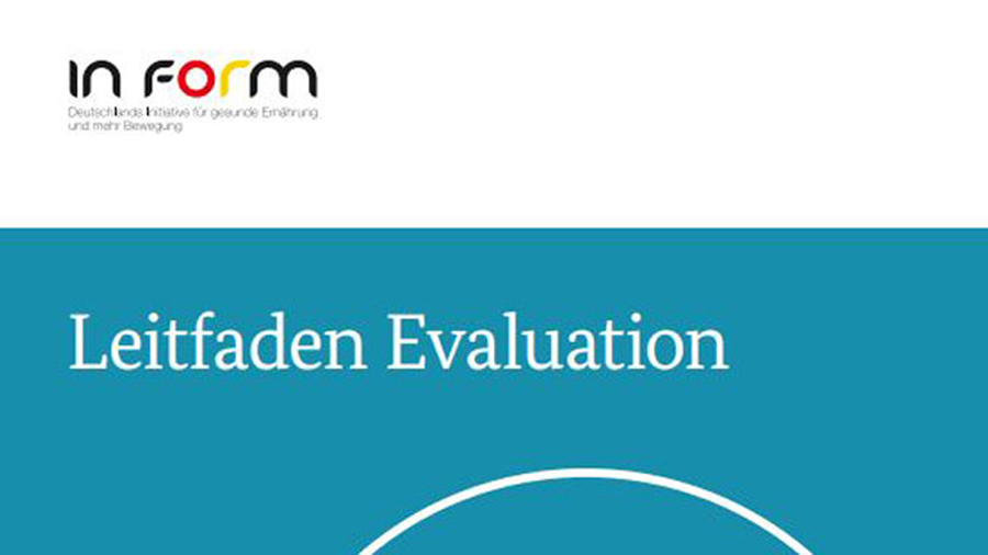 Cover der Broschüre IN FORM Leitfaden Evaluation