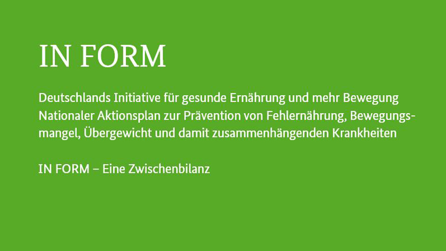 Cover IN FORM Zwischenbericht