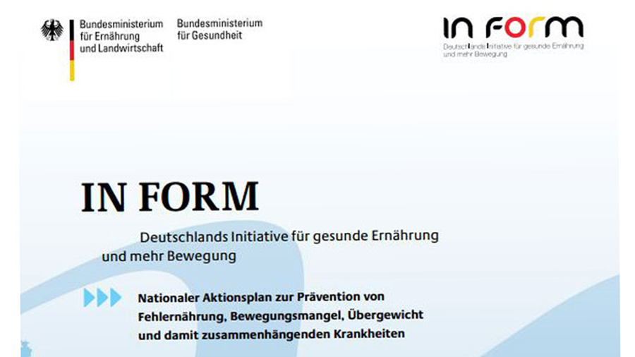 Cover der Broschüre Nationaler Aktionsplan IN FORM