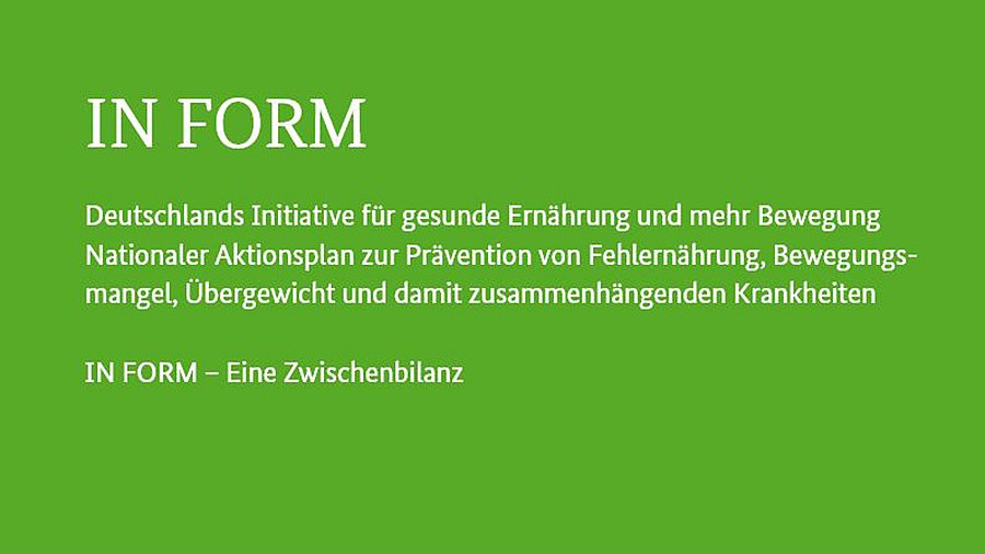 Cover IN FORM Zwischenbericht