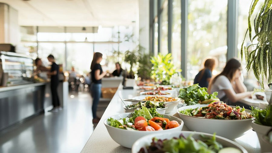 Salatbar in der Mensa
