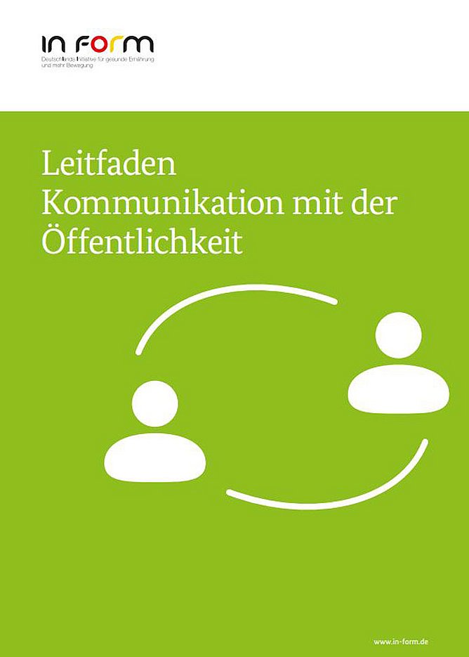 Cover der Broschüre IN FORM Leitfaden "Kommunikation"