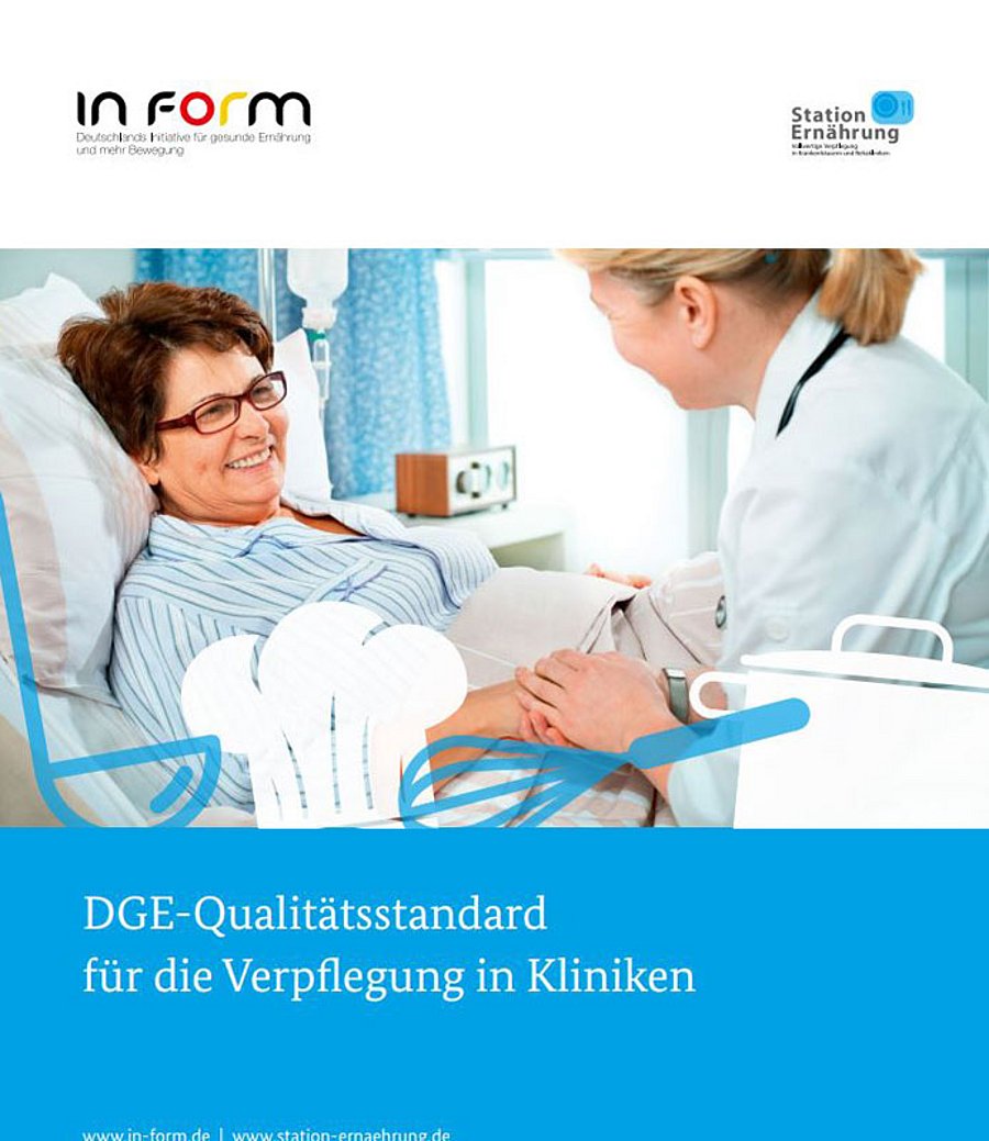 Cover "DGE-Quailitätsstandard für die Verpflegung in Kliniken"