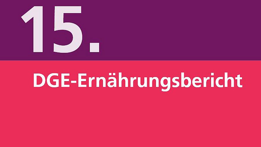 Cover - 15. DGE-Ernährungsbericht (Schriftzug)